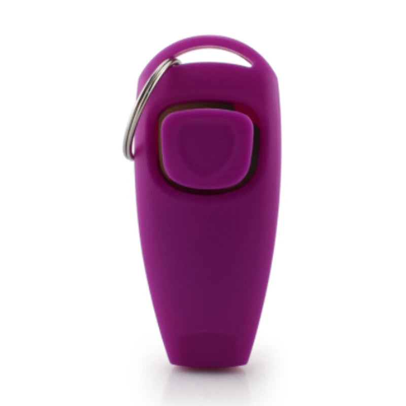 2 in 1 Pet Dog Clicker Dog Training Whistle Clicker Dog Trainer Puppy Stop Barking Training Aid Tool with Key Ring Pet Supplies