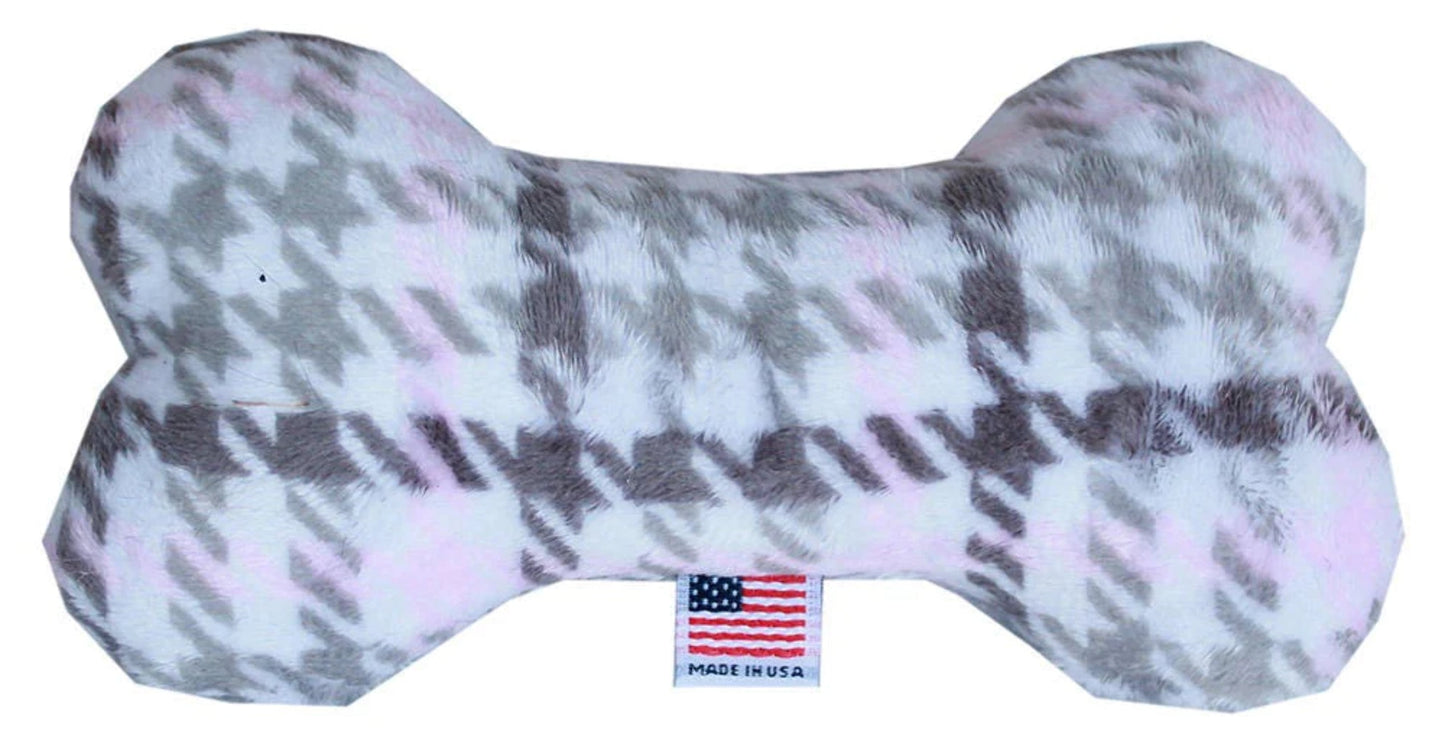 Pet and Dog Plush 6" Bone Toy, "Classic Plaids Group" (Available in 3 Different Colorway Options!)