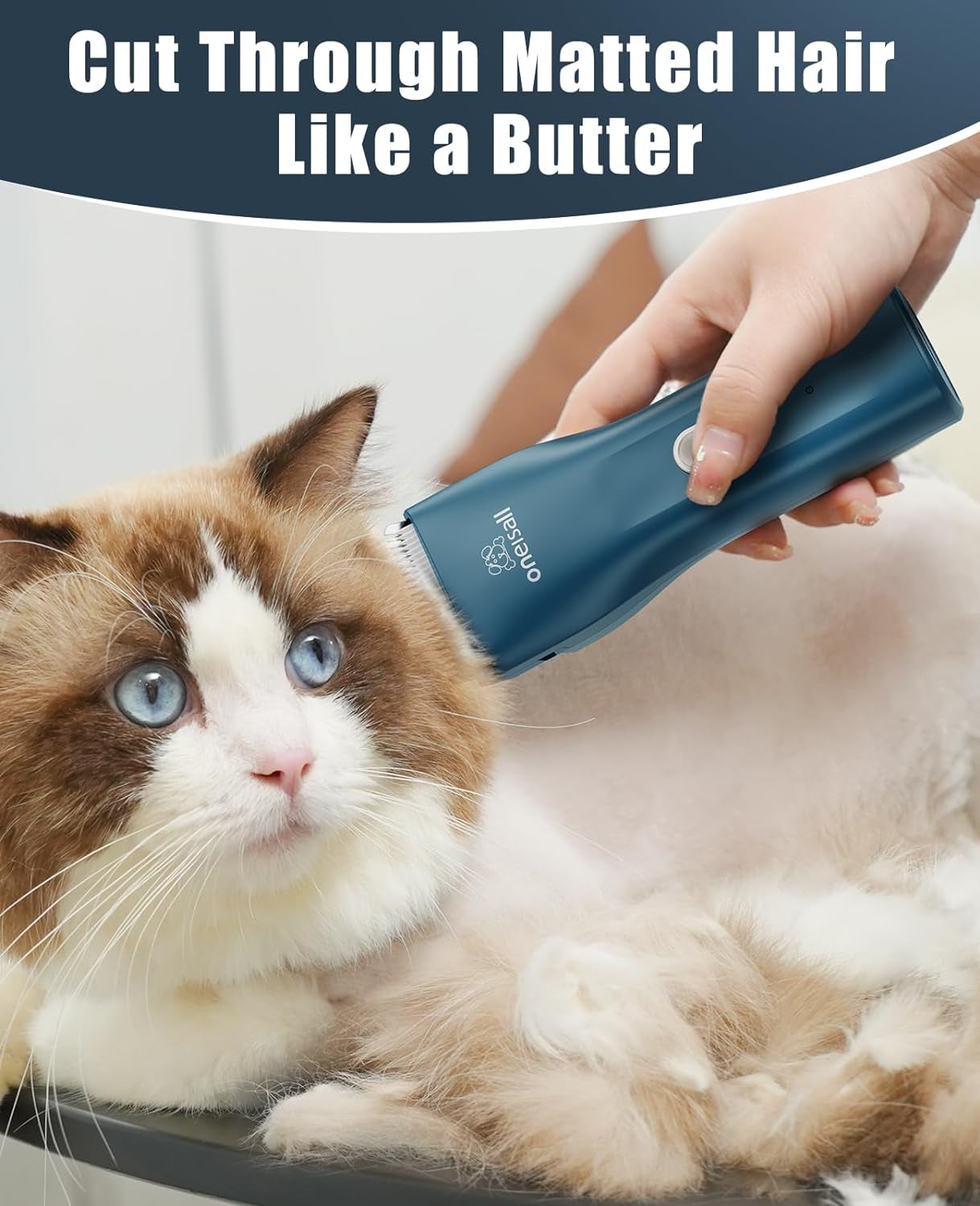Oneisall Pet Clipper for Cat Matted Hair, Pet Shaver for Cats Quiet Pet Hair Cli