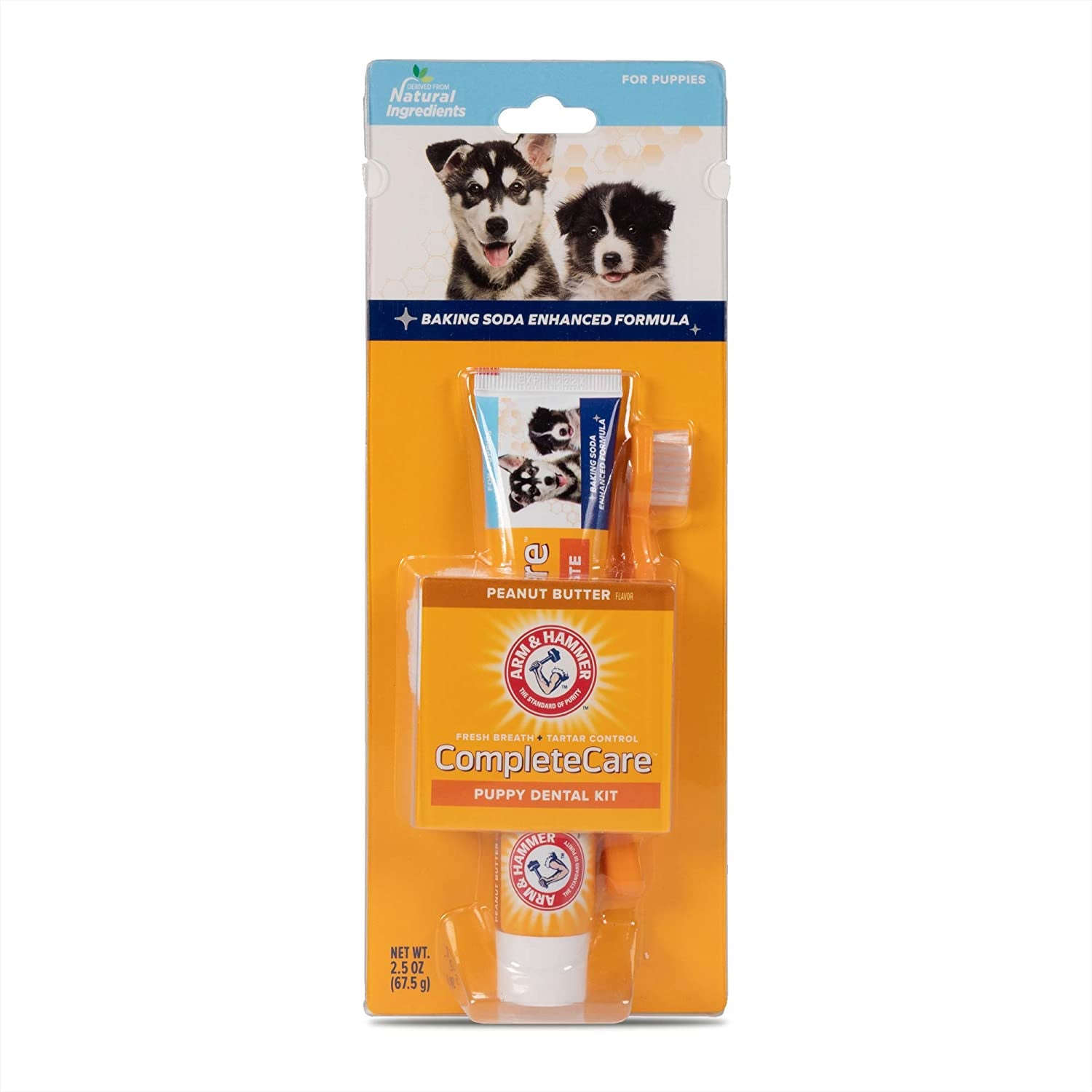Includes 2.5 Oz Dog Toothpaste in Peanut Butter Flavor, Small Dog Toothbrush