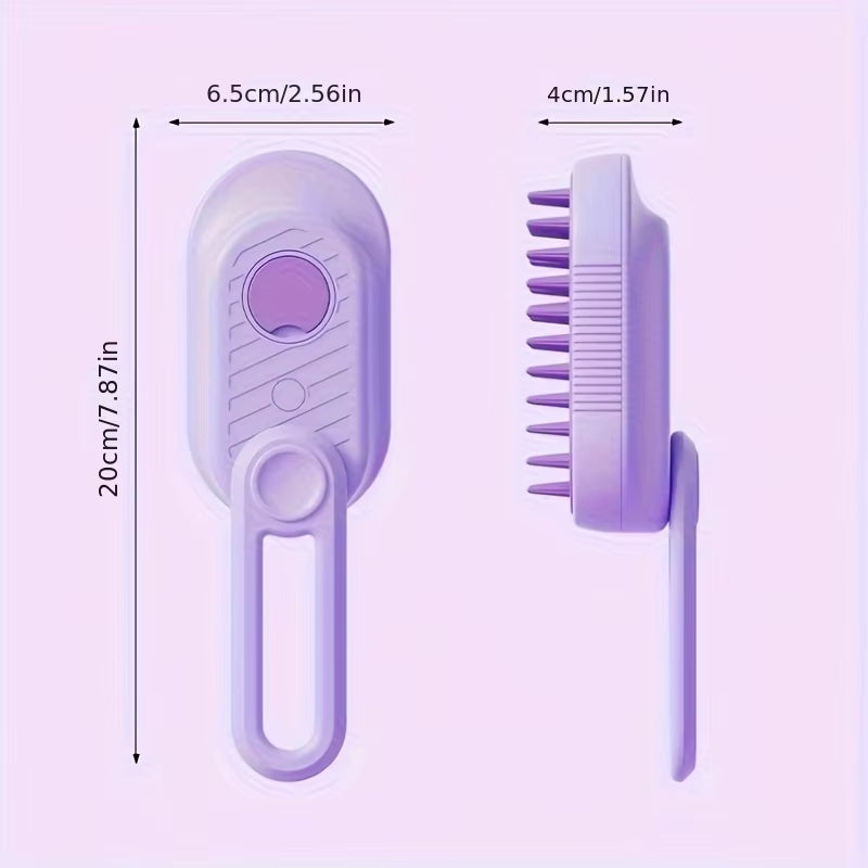 Steamy Cat Brush Electric Spray Cat Hair Brush 3 In1 Dog Toys Brush for Massage Pet Grooming Removing Tangled and Loose Hair