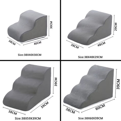 Ramp for Dog Pet Ladder 2 3 4 Steps Stairs Cat Dog Ramp Sofa Bed Dog Ladder Non-Slip Removable Pet Supplies Toys Ramp