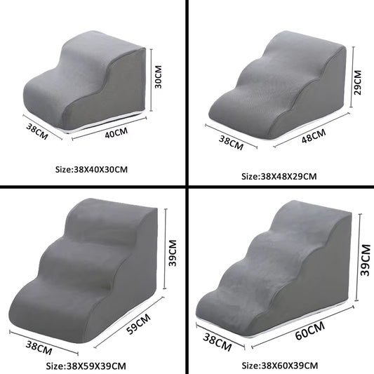 Ramp for Dog Pet Ladder 2 3 4 Steps Stairs Cat Dog Ramp Sofa Bed Dog Ladder Non-Slip Removable Pet Supplies Toys Ramp
