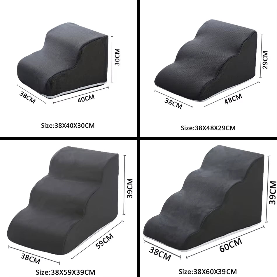 Ramp for Dog Pet Ladder 2 3 4 Steps Stairs Cat Dog Ramp Sofa Bed Dog Ladder Non-Slip Removable Pet Supplies Toys Ramp