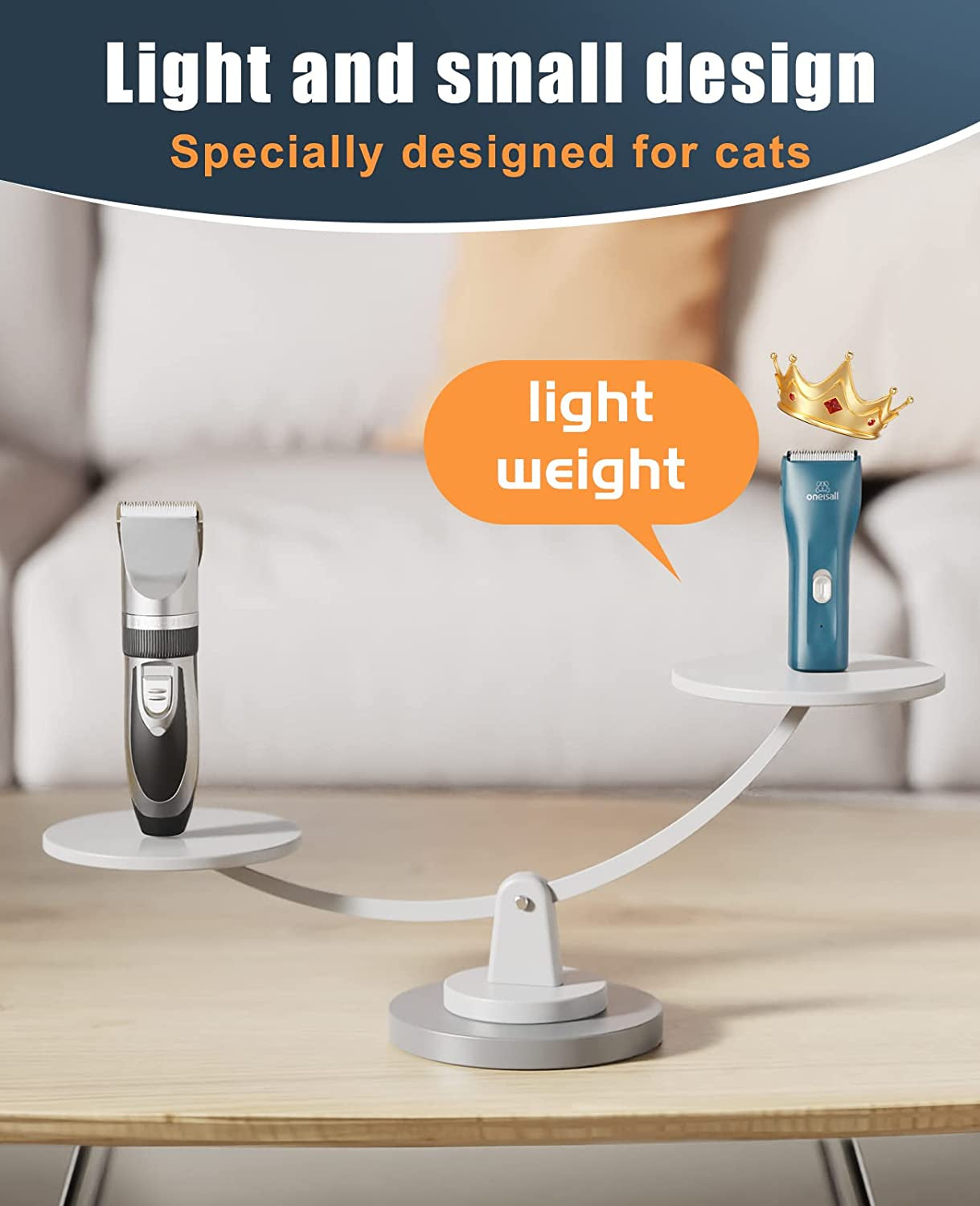 Oneisall Pet Clipper for Cat Matted Hair, Pet Shaver for Cats Quiet Pet Hair Cli