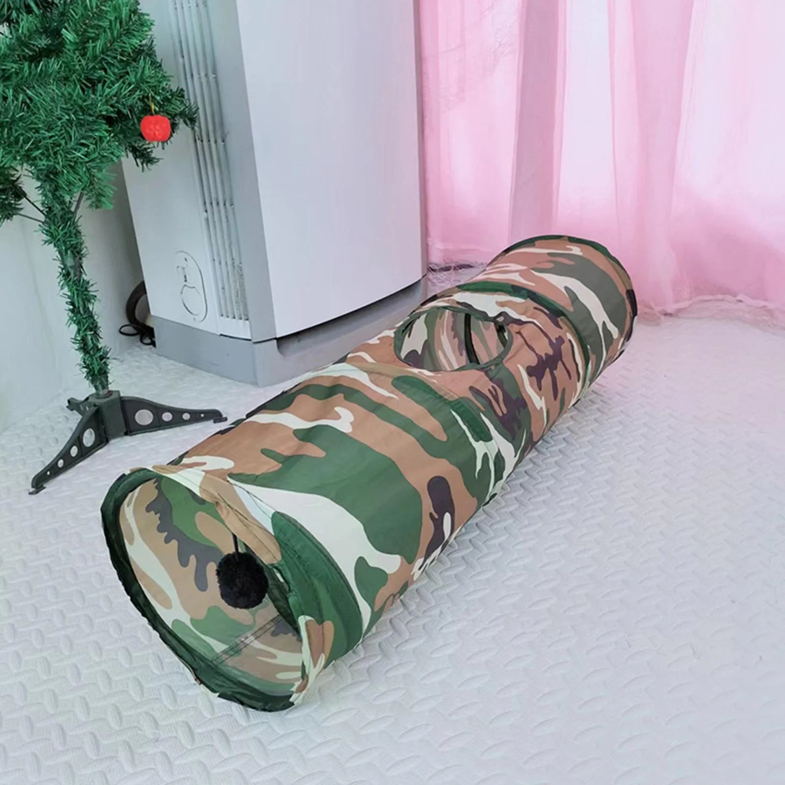 Cat Tunnels Tube Interactive Toys Puppy Bed House with Ball Hole Rabbit Toy