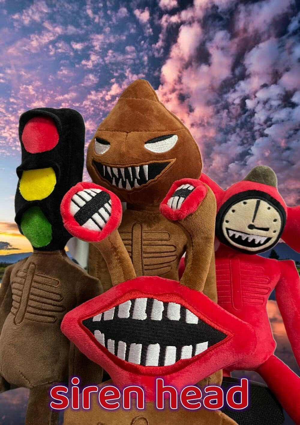 4 PCS Siren Head Plush Toys - Horror Cartoon Dog, Cat, Rabbit Toys for Home Party Gift, Halloween, Christmas