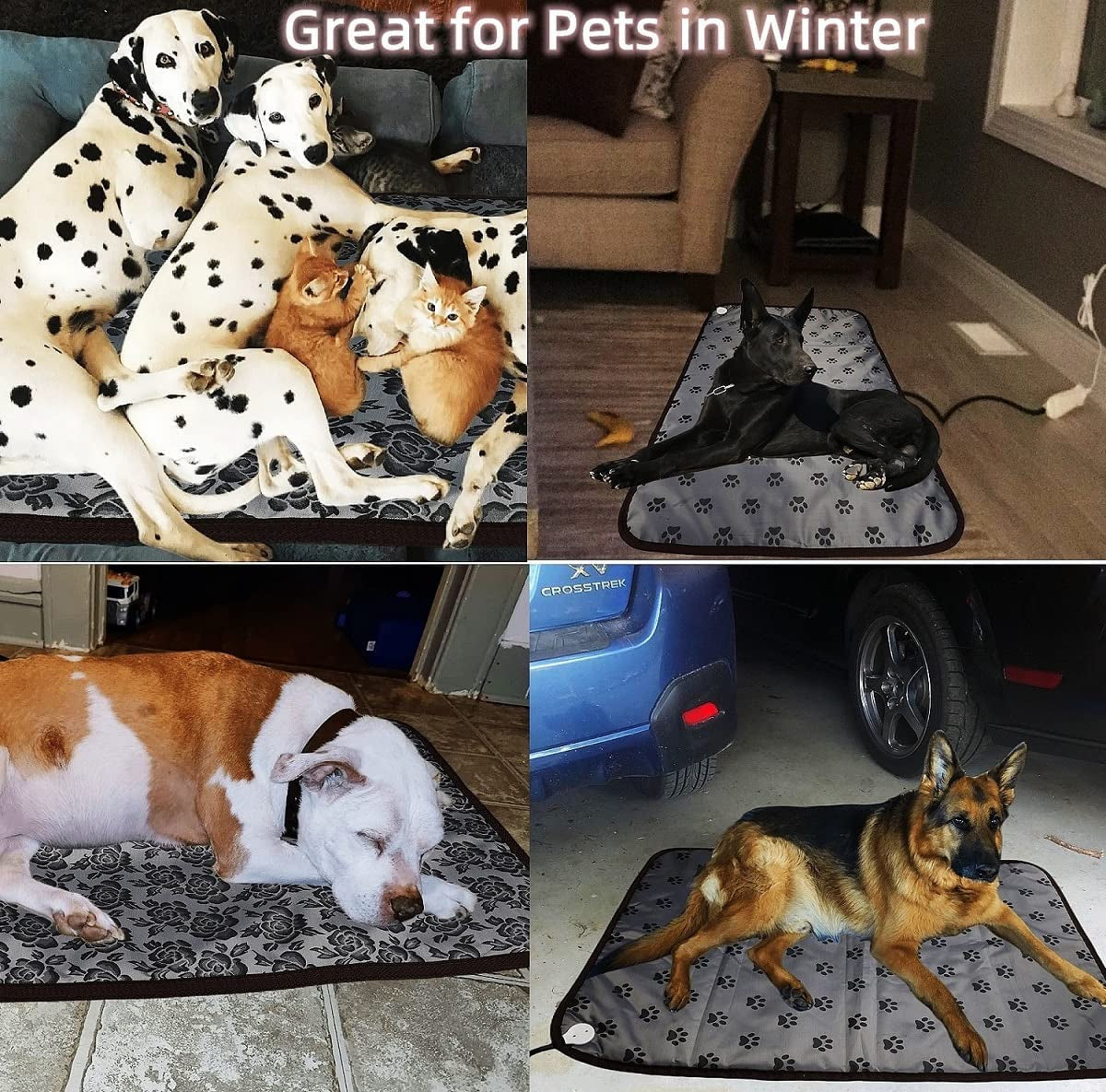 Pet Heating Pad for Large Dog Bed Outdoor or Home,Electric Heating Mat for Dog H