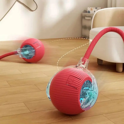 Cat Toys Cats Automatic Rotary Ball Fake Tail Interactive Toy for Cat Pet Training Imitate Mouse Tail Game Christmas Cat Toys