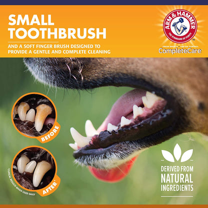 Includes 2.5 Oz Dog Toothpaste in Peanut Butter Flavor, Small Dog Toothbrush