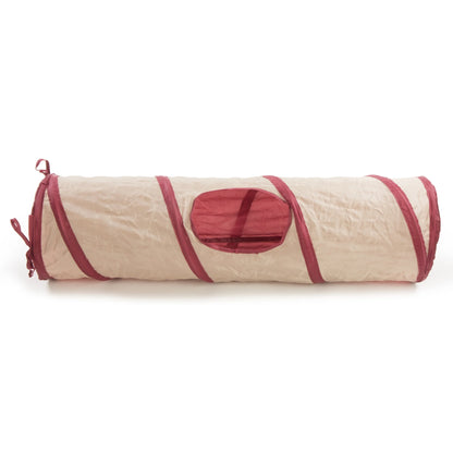 Crackle Chute Collapsible Tunnel Cat Toy with Crinkle Sound & Peek-A-Boo Window