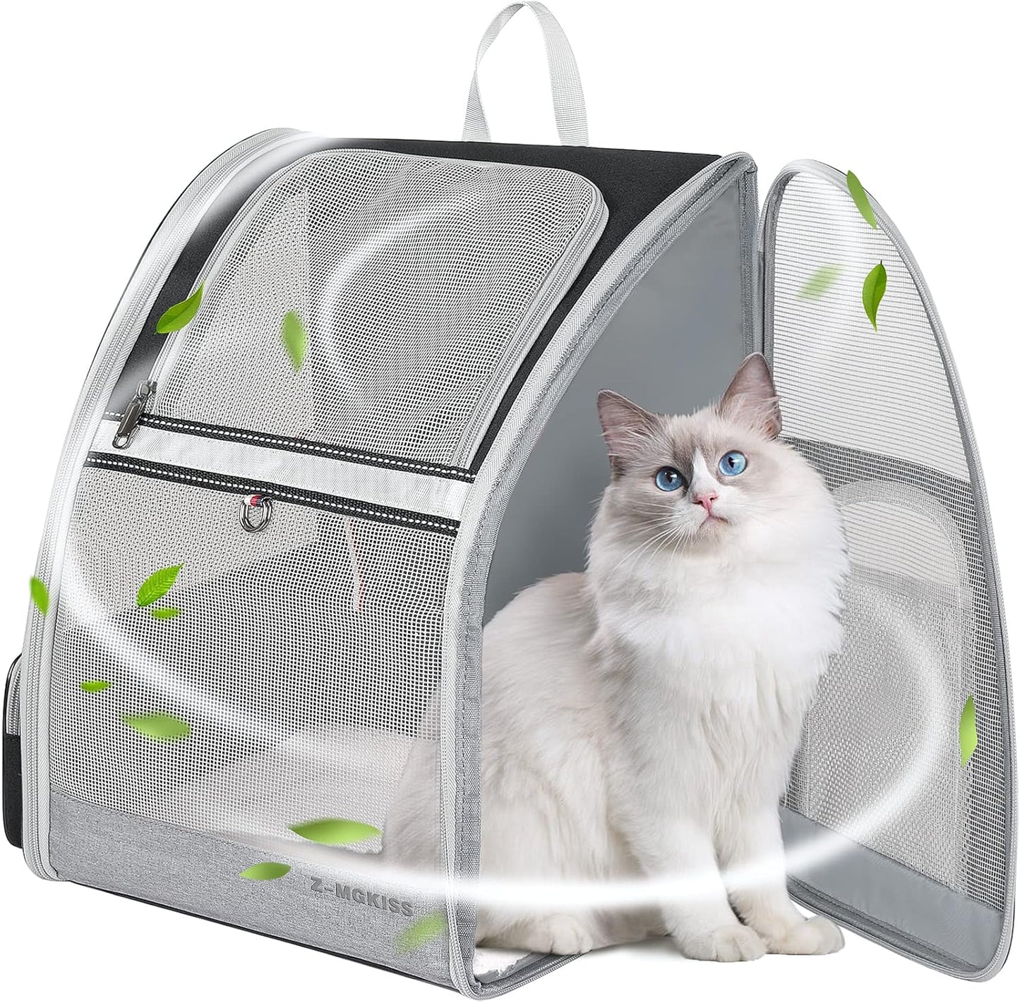 Cat Backpack, Pet Carrier Backpack for Medium Small Cats Dogs, Airline Approved Collapsible Ventilated Safety Strap Buckle Support Design,  Pet Backpack for Travel, Hiking, Walking Outdoor