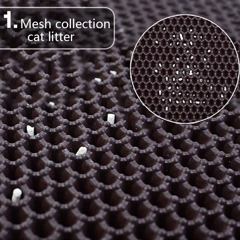 Double Layer Non-Slip Sand Cat Pad Pet Cat Litter Mat Toilet Leather Waterproof Clean Pad for Cats House Clean Accessories