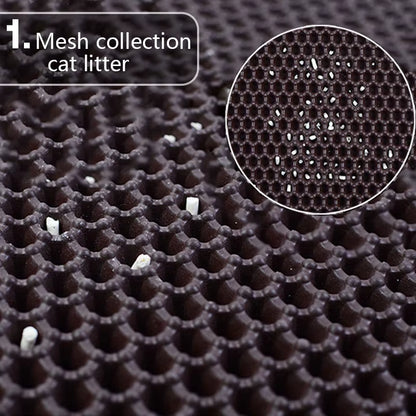 Double Layer Non-Slip Sand Cat Pad Pet Cat Litter Mat Toilet Leather Waterproof Clean Pad for Cats House Clean Accessories