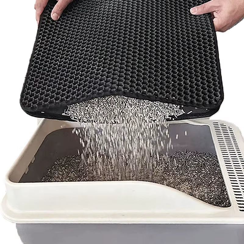 Double Layer Non-Slip Sand Cat Pad Pet Cat Litter Mat Toilet Leather Waterproof Clean Pad for Cats House Clean Accessories