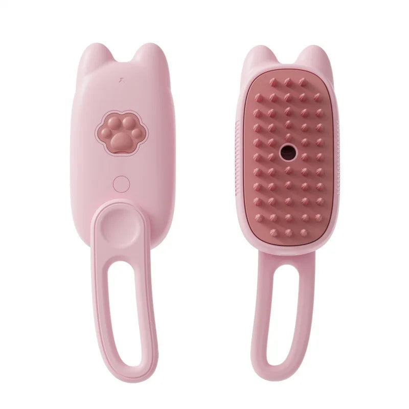 Steamy Cat Brush Electric Spray Cat Hair Brush 3 In1 Dog Toys Brush for Massage Pet Grooming Removing Tangled and Loose Hair