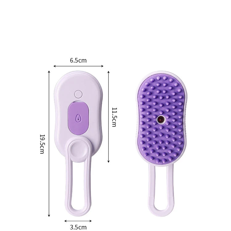 Steamy Cat Brush Electric Spray Cat Hair Brush 3 In1 Dog Toys Brush for Massage Pet Grooming Removing Tangled and Loose Hair