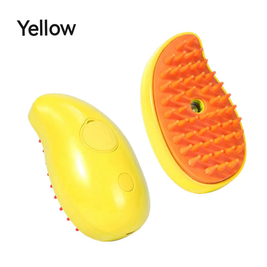 Steamy Cat Brush Electric Spray Cat Hair Brush 3 In1 Dog Toys Brush for Massage Pet Grooming Removing Tangled and Loose Hair