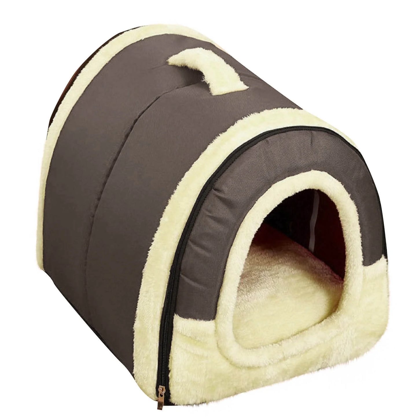 Pet Beds under 10,Comfortable Plush Kennel Dogs Pet Litter Deep Sleep PV Cat Litter Sleeping Bed (11.81*13.78*14.96In)