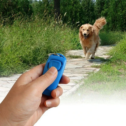 2 in 1 Pet Dog Clicker Dog Training Whistle Clicker Dog Trainer Puppy Stop Barking Training Aid Tool with Key Ring Pet Supplies