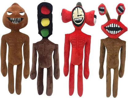 4 PCS Siren Head Plush Toys - Horror Cartoon Dog, Cat, Rabbit Toys for Home Party Gift, Halloween, Christmas