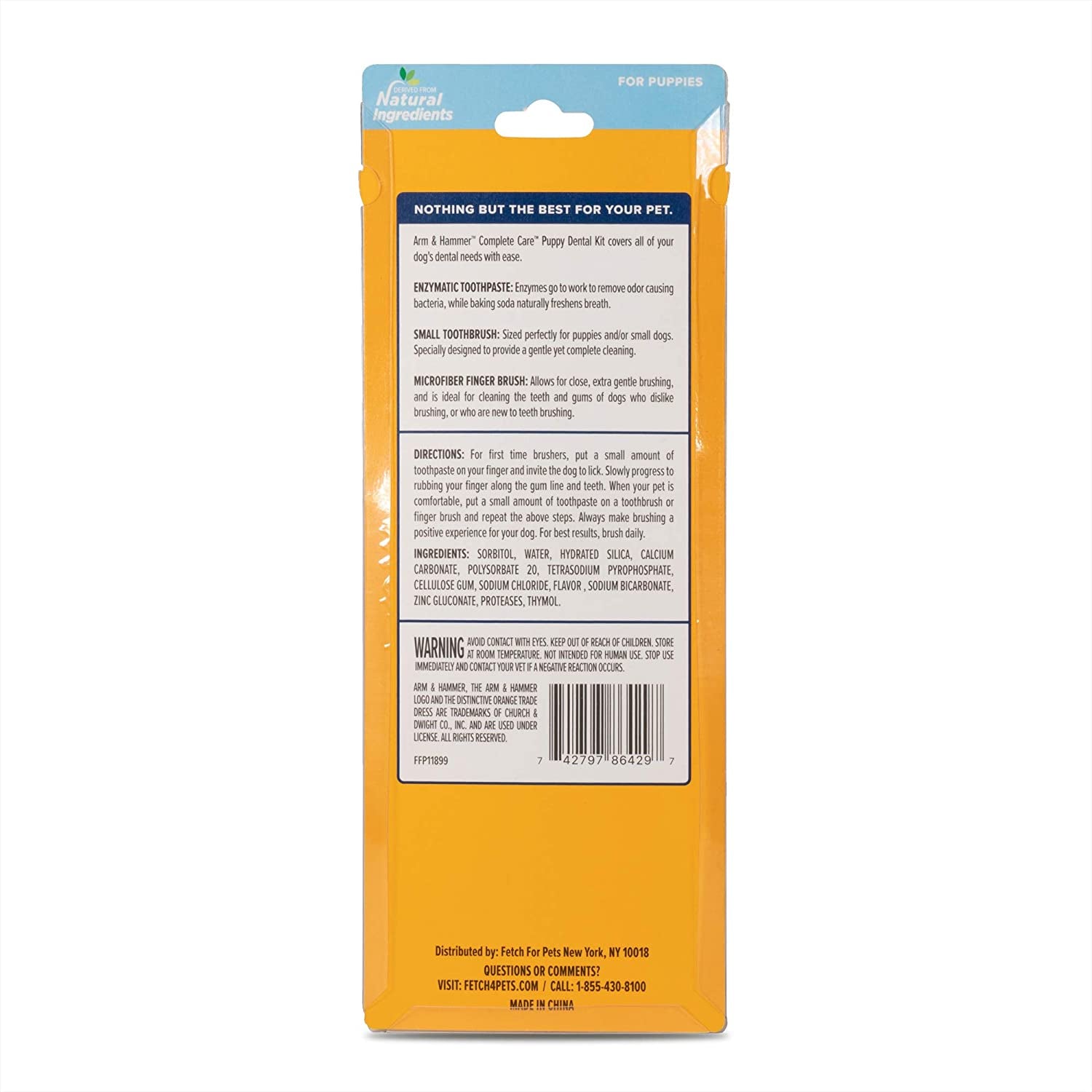 Includes 2.5 Oz Dog Toothpaste in Peanut Butter Flavor, Small Dog Toothbrush