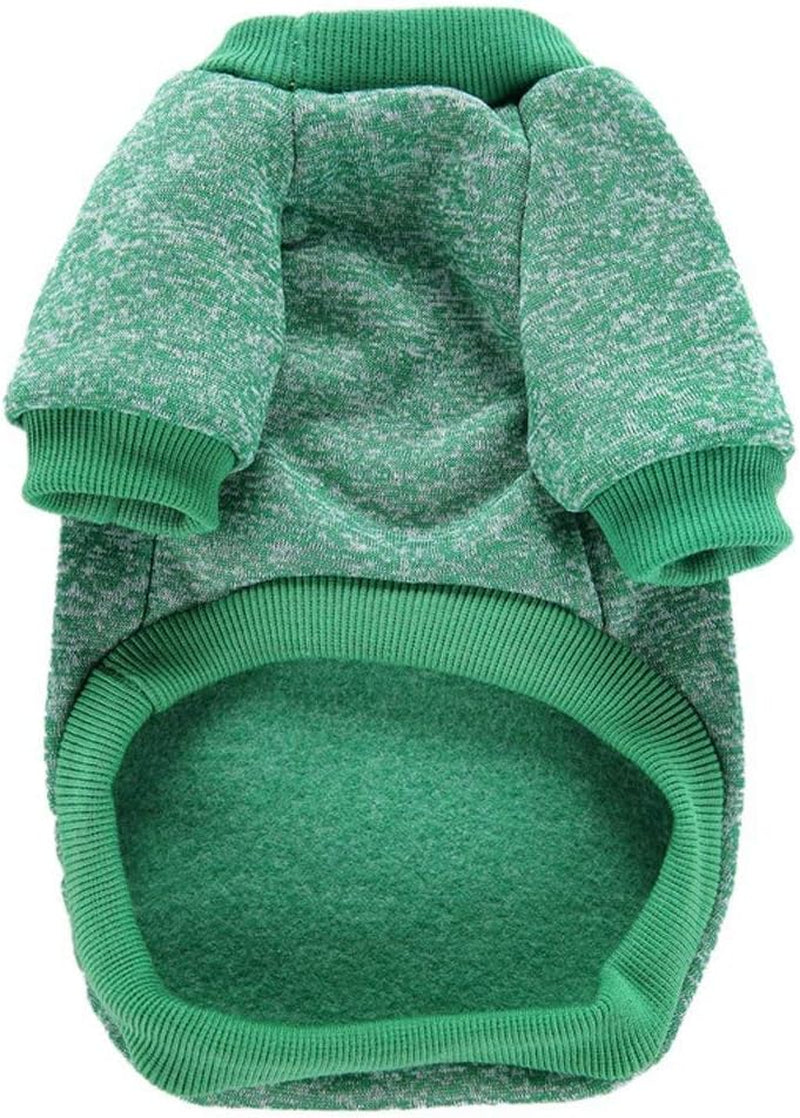 Pet Dog Classic Knitwear Sweater Warm Winter Puppy Pet Coat Soft Sweater Clothing for Small Dogs (M, Green)