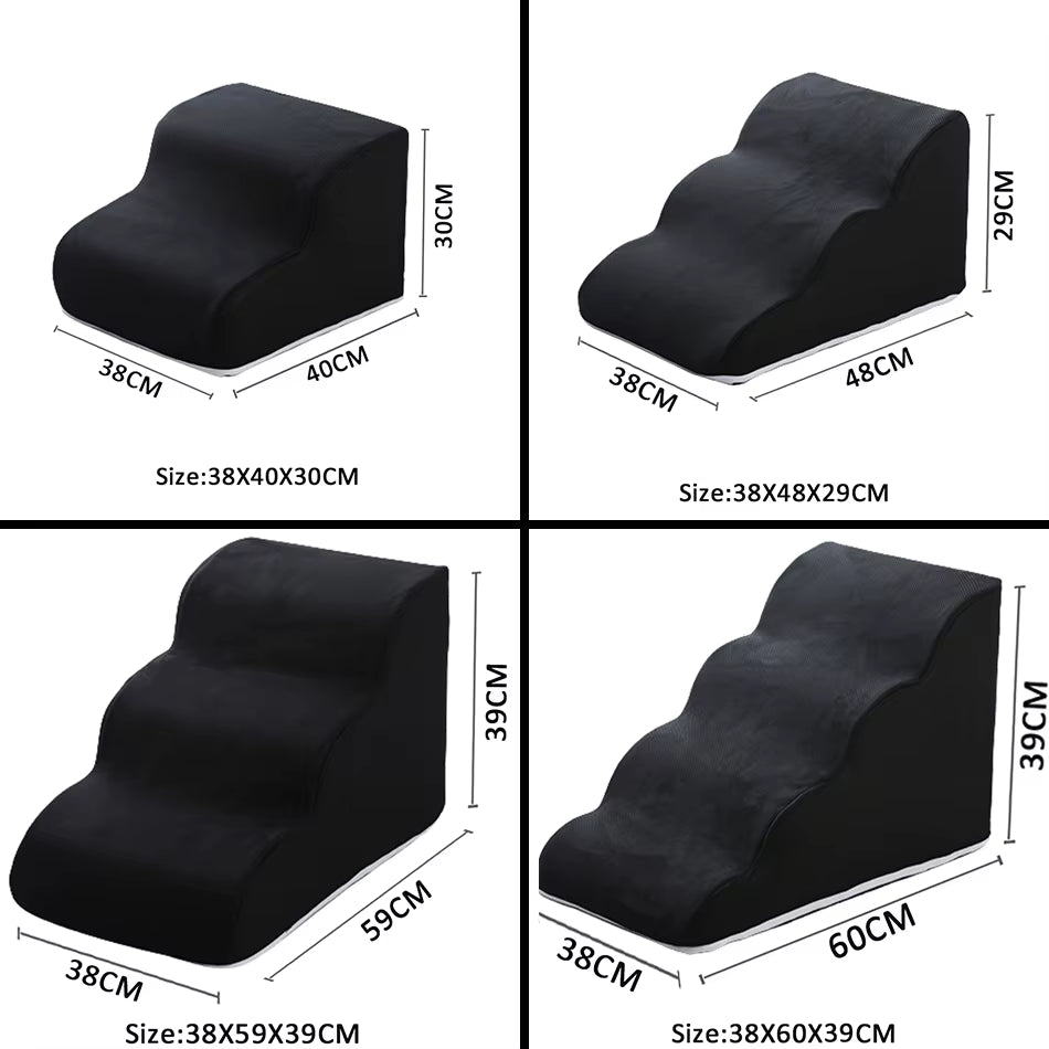 Ramp for Dog Pet Ladder 2 3 4 Steps Stairs Cat Dog Ramp Sofa Bed Dog Ladder Non-Slip Removable Pet Supplies Toys Ramp