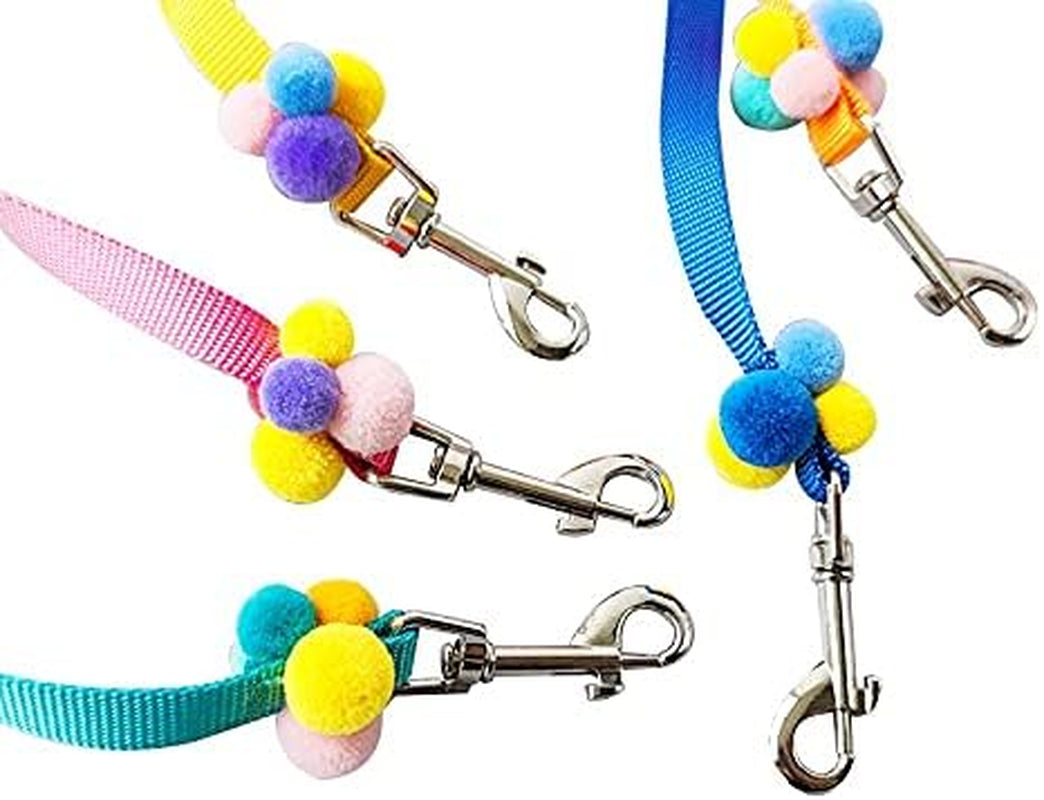 Puppy Cat Step-In Harness and Leash Set Escape Proof, Pink Blue and Yellow with Cute Furry Ball, No Pull Halter Adjustable for Little Dog Puppy Cat Rabbit,Baby Blue XS