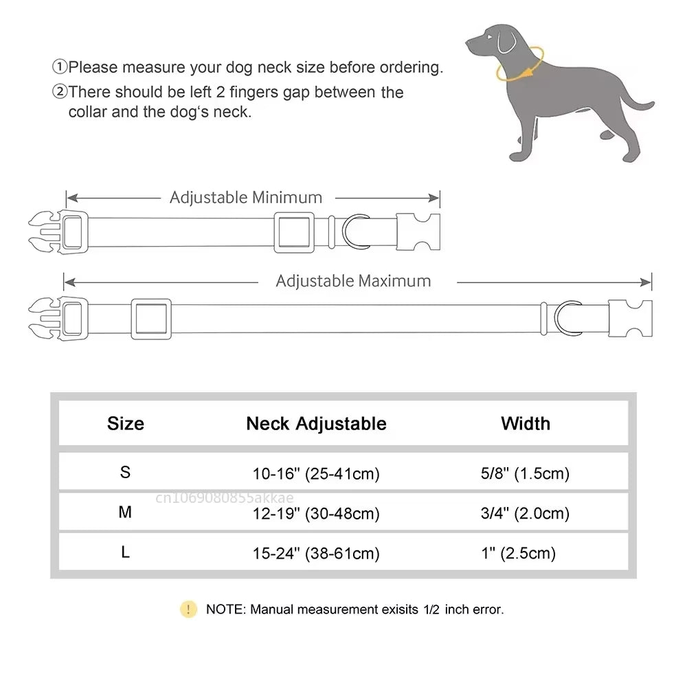 Nylon Dog Collar Adjustable Cat Small Dog Collars Gradient Pet Necklace Fashion Collars Accessories for Small Medium Large Dogs