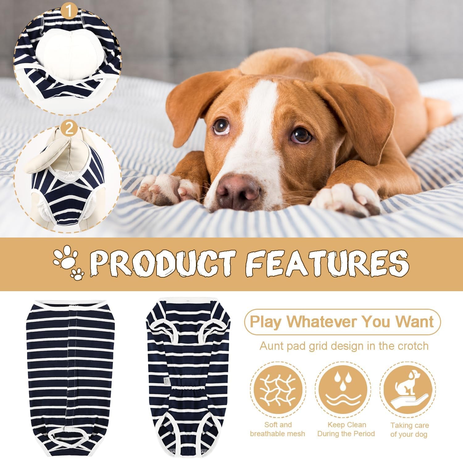 Dog Diapers Sanitary Panties Dog Period Shirts